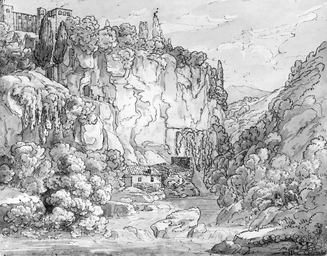 Luigi Basiletti-40-Veduta dell'eremo di San Cosimato